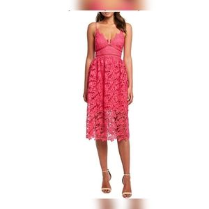 Bardot Women's Sonya Lace Overlay Party Dress S